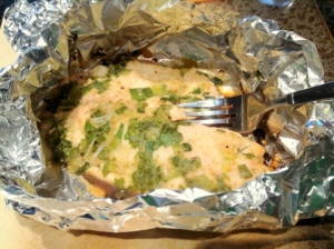 Here is the finished product, ready to be brought in and be the main attraction of the fish taco!